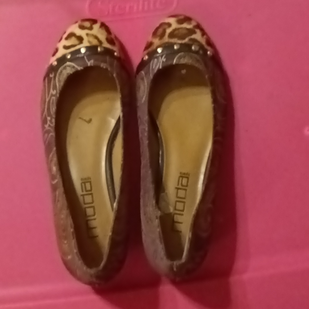 Size 6 Mods Spana Leopard & Paisley flat